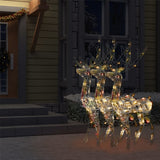 NNEVL Acrylic Reindeer Christmas Decorations 3 pcs 120cm Multicolour