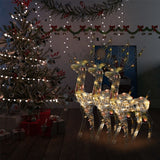 NNEVL Acrylic Reindeer Christmas Decorations 3 pcs 120cm Multicolour