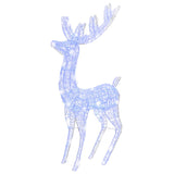 NNEVL XXL Acrylic Christmas Reindeers 250 LED 2 pcs 180 cm Blue