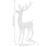 NNEVL XXL Acrylic Christmas Reindeers 250 LED 2 pcs 180 cm Blue