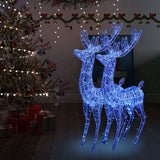NNEVL XXL Acrylic Christmas Reindeers 250 LED 2 pcs 180 cm Blue