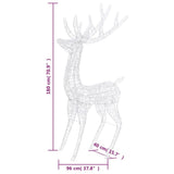 NNEVL XXL Acrylic Christmas Reindeers 250 LED 2 pcs 180 cm Multicolour