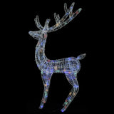 NNEVL XXL Acrylic Christmas Reindeers 250 LED 3 pcs 180 cm Multicolour