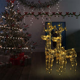 NNEVL Reindeer Christmas Decorations 2 pcs 60x16x100 cm Acrylic