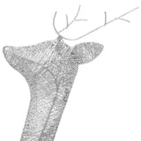 NNEVL Christmas Reindeers 6 pcs Silver Cold White Mesh