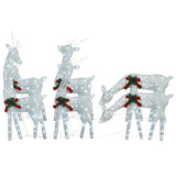 NNEVL Christmas Reindeers 6 pcs White Cold White Mesh