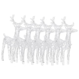 NNEVL Christmas Reindeers 6 pcs Cold White 240 LEDs Acrylic