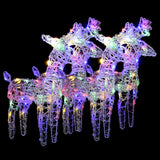 NNEVL Christmas Reindeers 4 pcs Multicolour 160 LEDs Acrylic