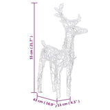 NNEVL Christmas Reindeers 6 pcs Multicolour 240 LEDs Acrylic