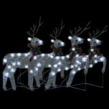 NNEVL Christmas Reindeers 4 pcs Silver 80 LEDs