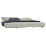 NNEVL Bed Frame White 183x203 cm King Solid Wood Pine