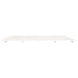NNEVL Bed Frame White 183x203 cm King Solid Wood Pine