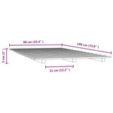 NNEVL Bed Frame Black 92x187 cm Single Solid Wood Pine