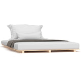 NNEVL Bed Frame 137x187 cm Double Solid Wood Pine