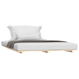 NNEVL Bed Frame 137x187 cm Double Solid Wood Pine