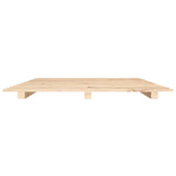 NNEVL Bed Frame 137x187 cm Double Solid Wood Pine