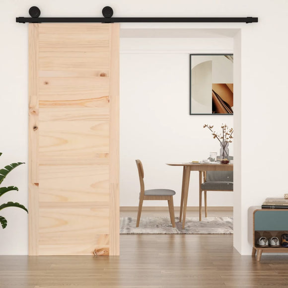 NNEVL Barn Door 80x1.8x204.5 cm Solid Wood Pine