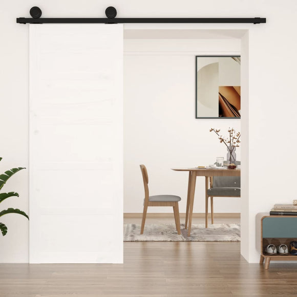 NNEVL Barn Door White 80x1.8x204.5 cm Solid Wood Pine