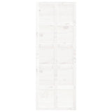 NNEVL Barn Door White 80x1.8x214 cm Solid Wood Pine