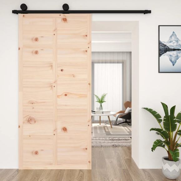 NNEVL Barn Door 100x1.8x214 cm Solid Wood Pine