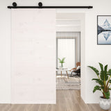 NNEVL Barn Door White 100x1.8x214 cm Solid Wood Pine