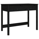 NNEVL Desk with Drawers Black 100x50x78 cm Solid Wood Pine