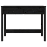 NNEVL Desk with Drawers Black 100x50x78 cm Solid Wood Pine