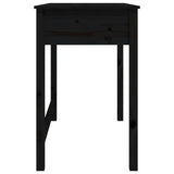 NNEVL Desk with Drawers Black 100x50x78 cm Solid Wood Pine