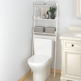 NNEVL Toilet Rack White 63.5x32x179 cm Solid Wood Pine