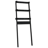 NNEVL Toilet Rack Black 63.5x32x179 cm Solid Wood Pine