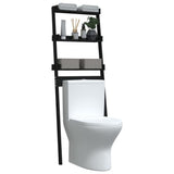 NNEVL Toilet Rack Black 63.5x32x179 cm Solid Wood Pine
