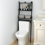 NNEVL Toilet Rack Black 63.5x32x179 cm Solid Wood Pine