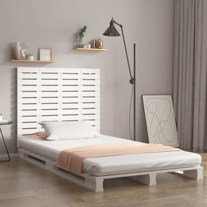 NNEVL Wall Headboard White 96x3x91.5 cm Solid Wood Pine