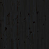 NNEVL Wall Headboard Black 156x3x91.5 cm Solid Wood Pine