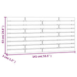 NNEVL Wall Headboard White 141x3x63 cm Solid Wood Pine