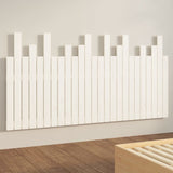 NNEVL Wall Headboard White 159.5x3x80 cm Solid Wood Pine