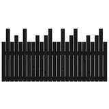 NNEVL Wall Headboard Black 159.5x3x80 cm Solid Wood Pine