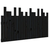 NNEVL Wall Headboard Black 140x3x80 cm Solid Wood Pine