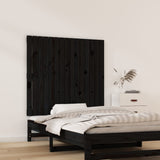 NNEVL Wall Headboard Black 95.5x3x90 cm Solid Wood Pine