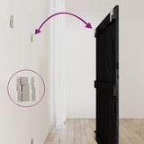 NNEVL Wall Headboard Black 95.5x3x90 cm Solid Wood Pine
