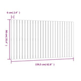 NNEVL Wall Headboard White 159.5x3x90 cm Solid Wood Pine