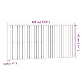 NNEVL Wall Headboard White 185x3x90 cm Solid Wood Pine