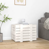NNEVL Storage Box White 58x40.5x42 cm Solid Wood Pine