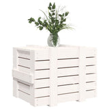 NNEVL Storage Box White 58x40.5x42 cm Solid Wood Pine