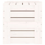 NNEVL Storage Box White 58x40.5x42 cm Solid Wood Pine