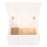 NNEVL Storage Box White 58x40.5x42 cm Solid Wood Pine
