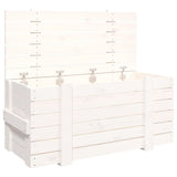 NNEVL Storage Box White 91x40.5x42 cm Solid Wood Pine