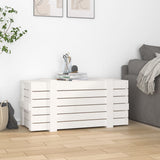 NNEVL Storage Box White 91x40.5x42 cm Solid Wood Pine