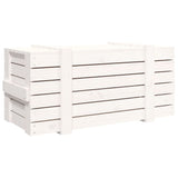 NNEVL Storage Box White 91x40.5x42 cm Solid Wood Pine
