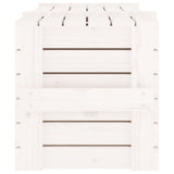 NNEVL Storage Box White 91x40.5x42 cm Solid Wood Pine